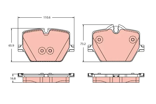 Brake Pad Set, Disc Brake GDB2419 - TRW