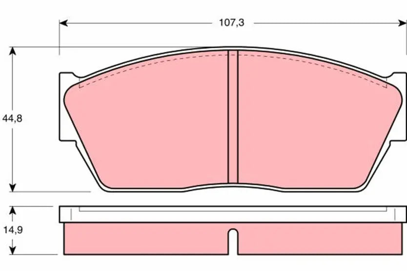 Brake Pad Set, Disc Brake GDB284 - TRW