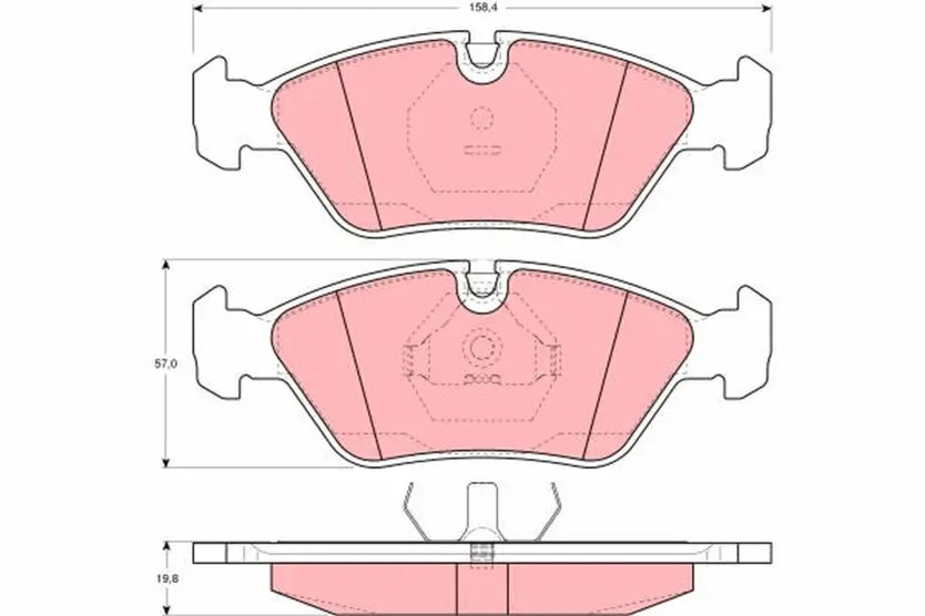 Brake Pad Set, Disc Brake GDB298 - TRW