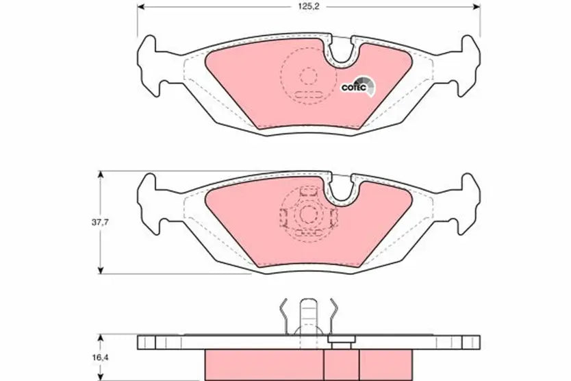 Brake Pad Set, Disc Brake GDB299 - TRW