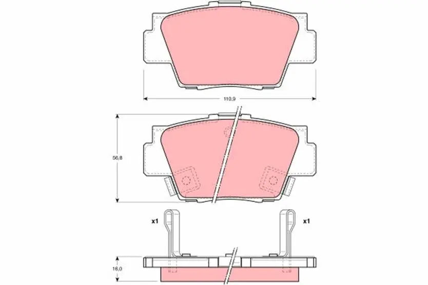 Brake Pad Set, Disc Brake GDB3039 - TRW