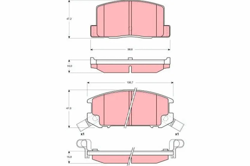 Brake Pad Set, Disc Brake GDB3058 - TRW