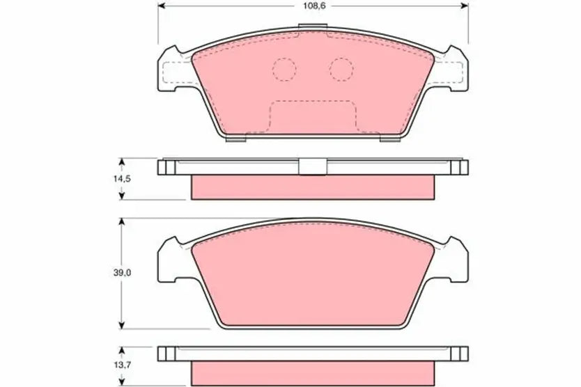 Brake Pad Set, Disc Brake GDB3108 - TRW