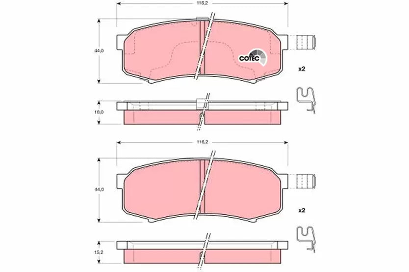 Brake Pad Set, Disc Brake GDB311 - TRW