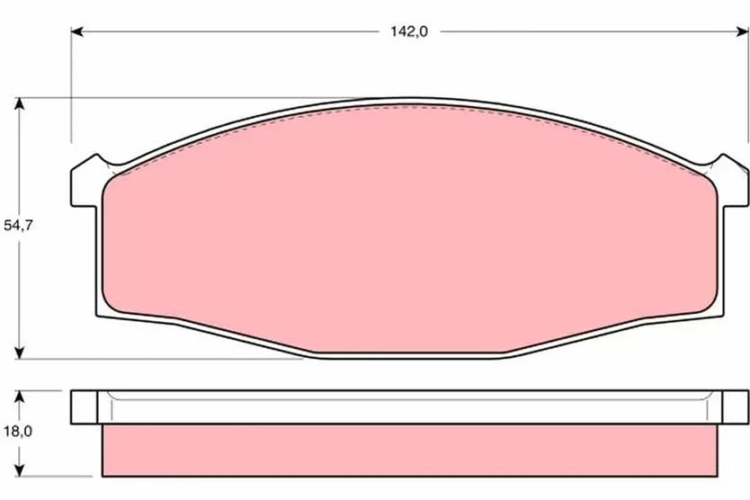 Brake Pad Set, Disc Brake GDB3117 - TRW