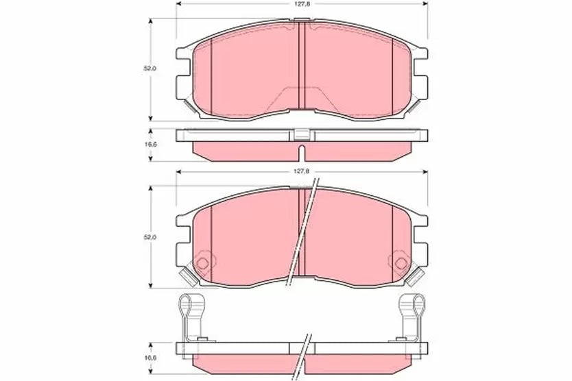 Brake Pad Set, Disc Brake GDB3133 - TRW