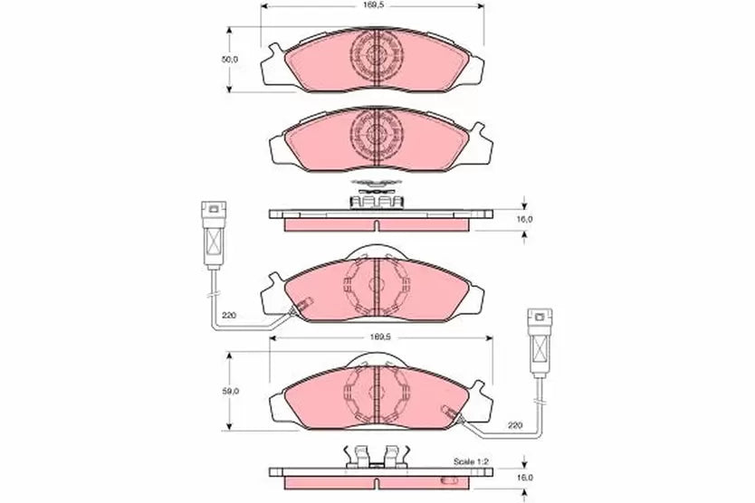 Brake Pad Set, Disc Brake GDB3134 - TRW