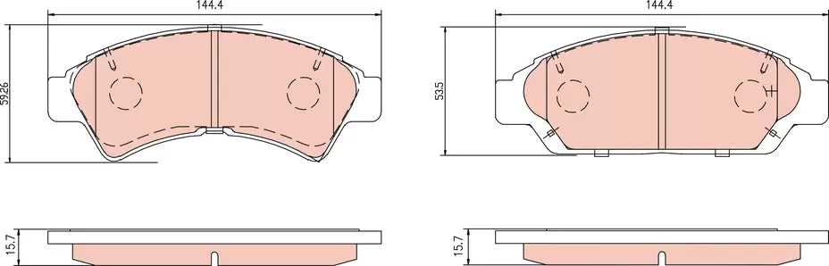 Brake Pad Set, Disc Brake GDB3140 - TRW