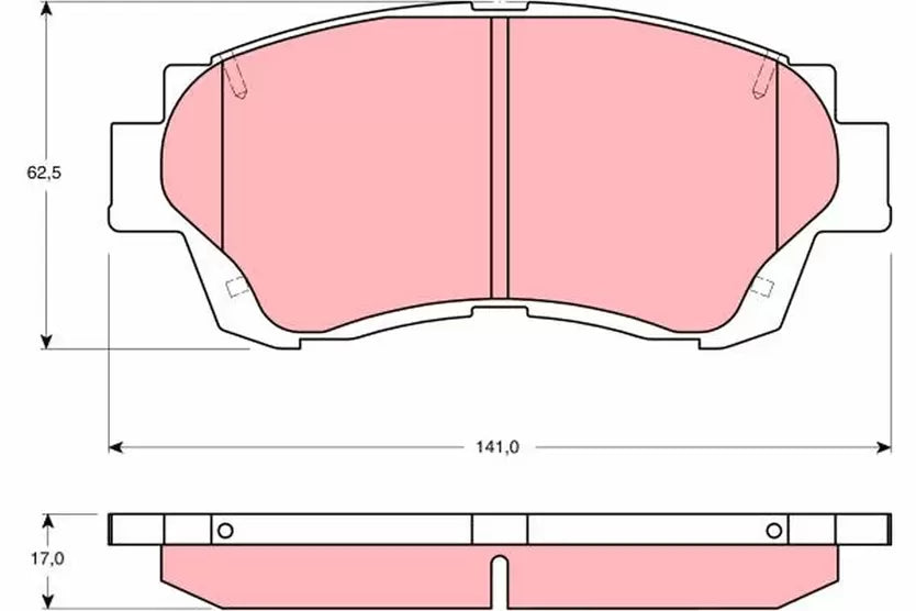 Brake Pad Set, Disc Brake GDB3155 - TRW