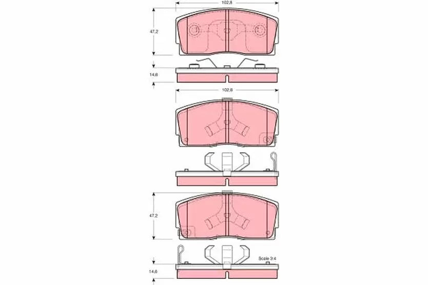 Brake Pad Set, Disc Brake GDB3166 - TRW