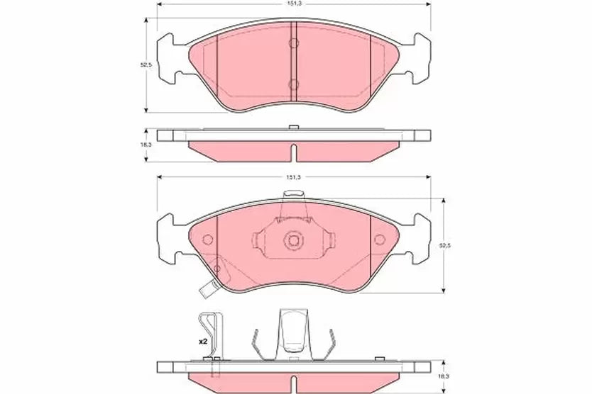 Brake Pad Set, Disc Brake GDB3173 - TRW