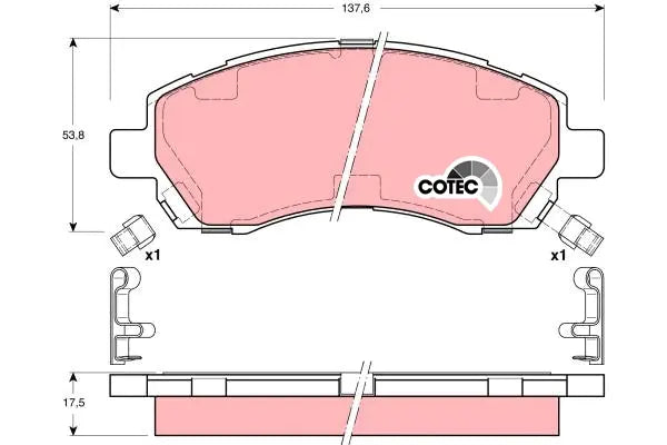 Brake Pad Set, Disc Brake GDB3205DT - TRW