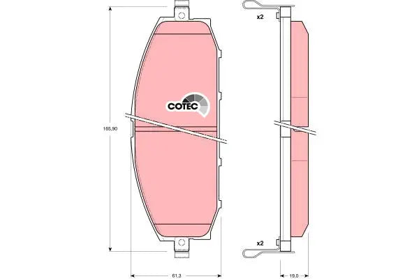 Brake Pad Set, Disc Brake GDB3222 - TRW