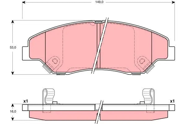 Brake Pad Set, Disc Brake GDB3241 - TRW
