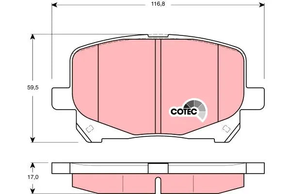 Brake Pad Set, Disc Brake GDB3248DT - TRW