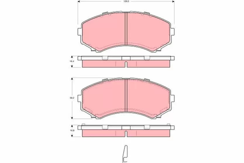 Brake Pad Set, Disc Brake GDB3254 - TRW