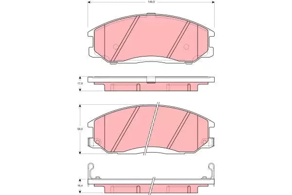 Brake Pad Set, Disc Brake GDB3257 - TRW