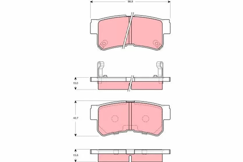 Brake Pad Set, Disc Brake GDB3258 - TRW