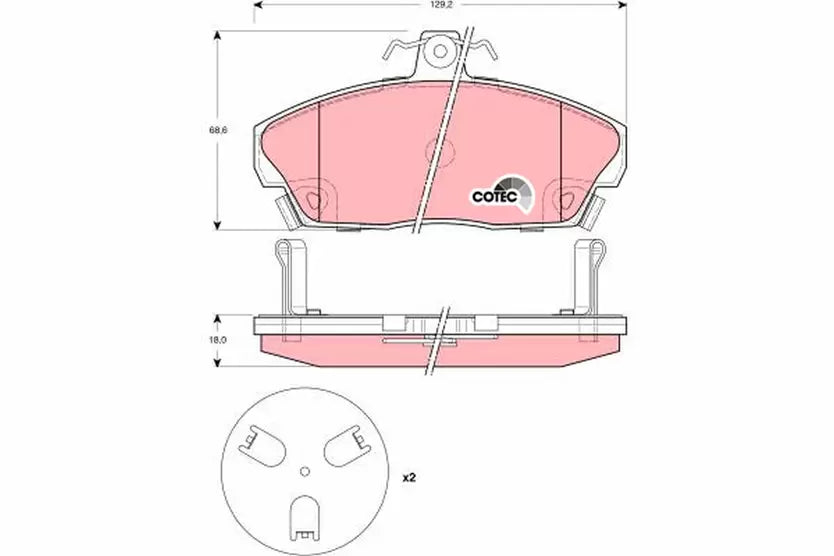Brake Pad Set, Disc Brake GDB3267 - TRW