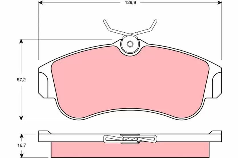 Brake Pad Set, Disc Brake GDB3271 - TRW