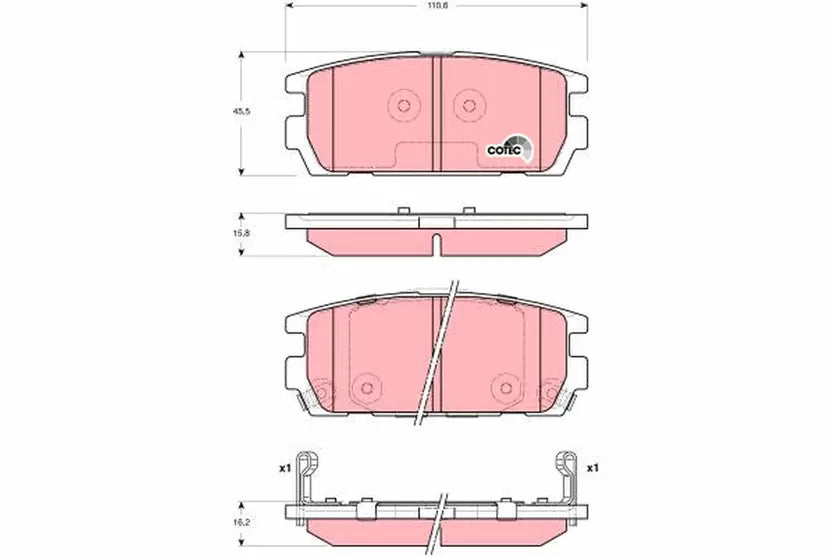 Brake Pad Set, Disc Brake GDB3296 - TRW