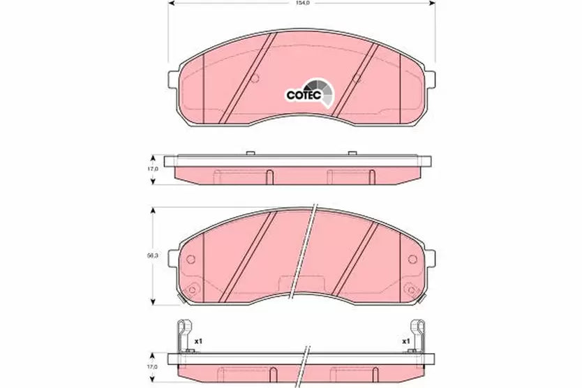 Brake Pad Set, Disc Brake GDB3301 - TRW