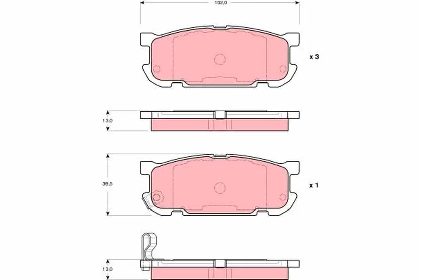 Brake Pad Set, Disc Brake GDB3303 - TRW