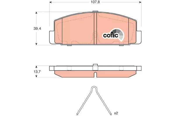 Brake Pad Set, Disc Brake GDB3311 - TRW