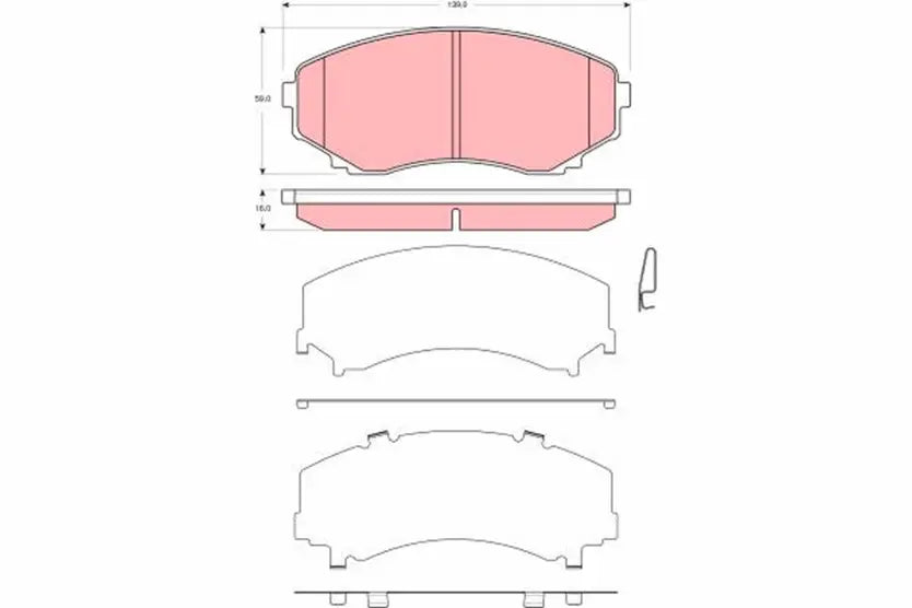 Brake Pad Set, Disc Brake GDB3326 - TRW