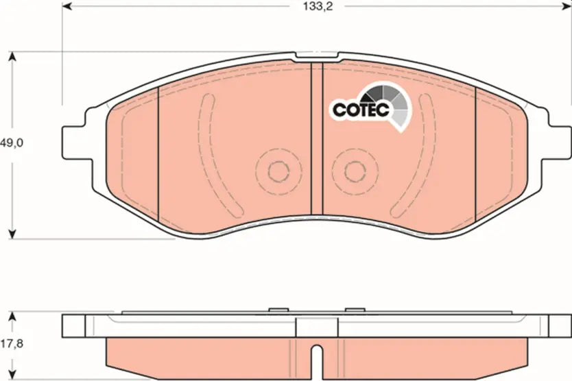 Brake Pad Set, Disc Brake GDB333 - TRW