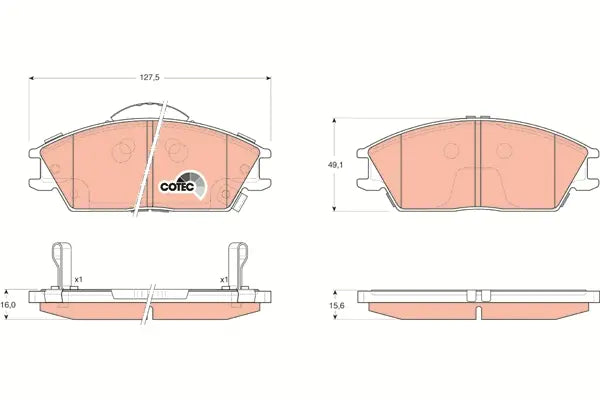 Brake Pad Set, Disc Brake GDB3331DT - TRW