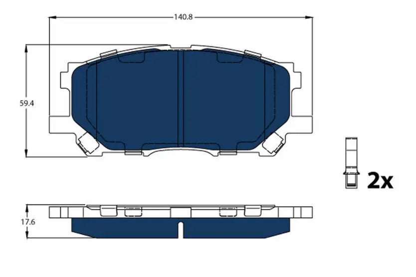 Brake Pad Set, Disc Brake GDB3338BTE - TRW