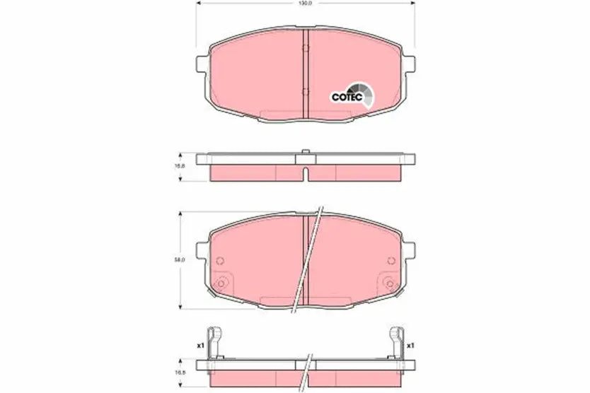 Brake Pad Set, Disc Brake GDB3342 - TRW
