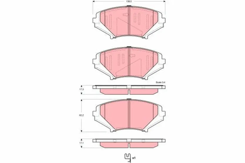 Brake Pad Set, Disc Brake GDB3356 - TRW