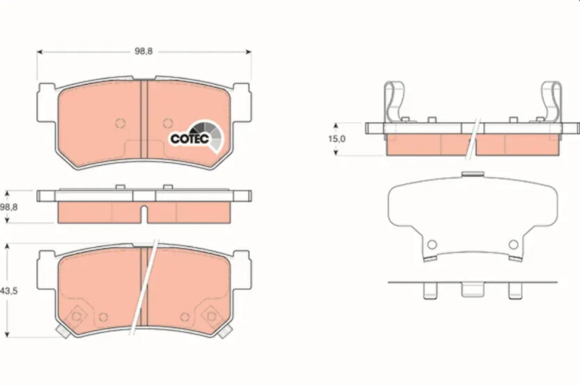 Brake Pad Set, Disc Brake GDB3366 - TRW