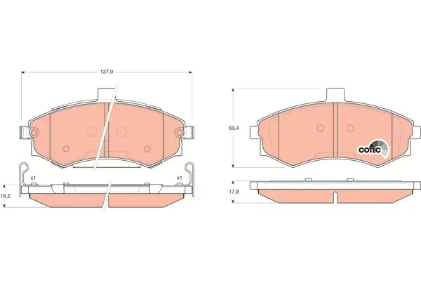 Brake Pad Set, Disc Brake GDB3378 - TRW