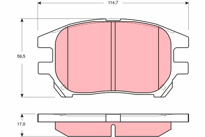 Brake Pad Set, Disc Brake GDB3379 - TRW