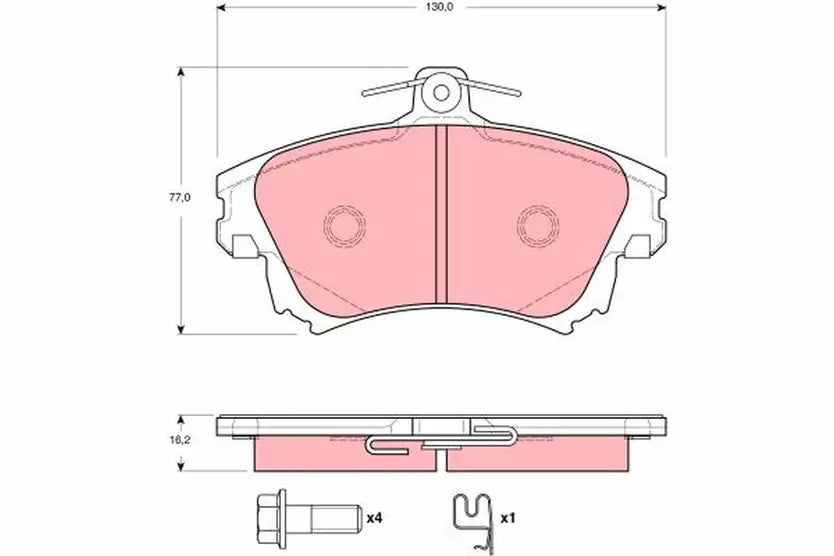 Brake Pad Set, Disc Brake GDB3389 - TRW
