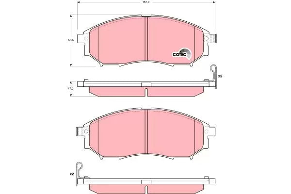 Brake Pad Set, Disc Brake GDB8342AT - TRW