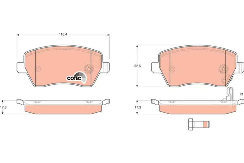 Brake Pad Set, Disc Brake GDB3396 - TRW