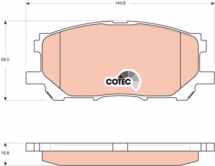 Brake Pad Set, Disc Brake GDB3397 - TRW