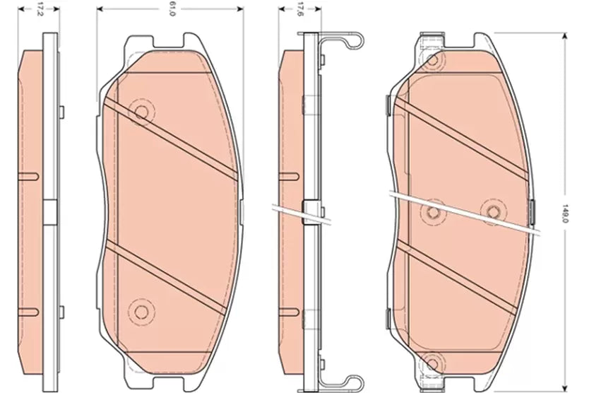 Brake Pad Set, Disc Brake GDB3412 - TRW