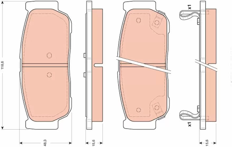 Brake Pad Set, Disc Brake GDB3413 - TRW
