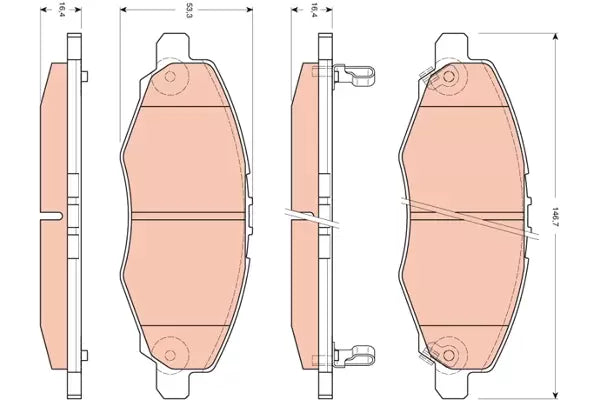 Brake Pad Set, Disc Brake GDB3427 - TRW