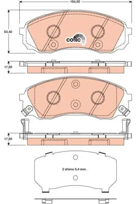 Brake Pad Set, Disc Brake GDB3448 - TRW