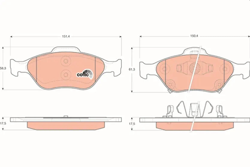 Brake Pad Set, Disc Brake GDB3457 - TRW