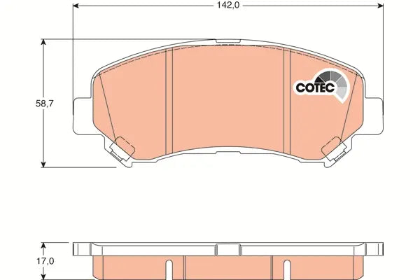 Brake Pad Set, Disc Brake GDB3467 - TRW
