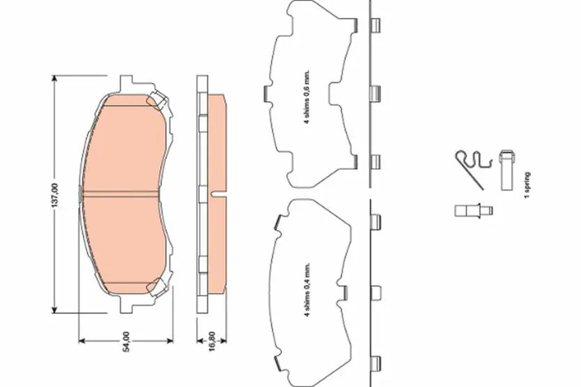 Brake Pad Set, Disc Brake GDB3469 - TRW
