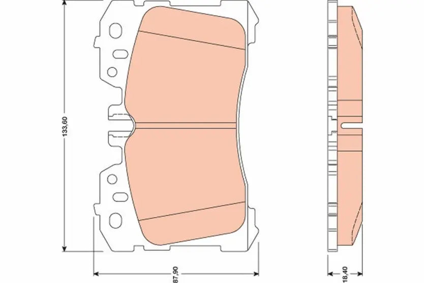 Brake Pad Set, Disc Brake GDB3473 - TRW