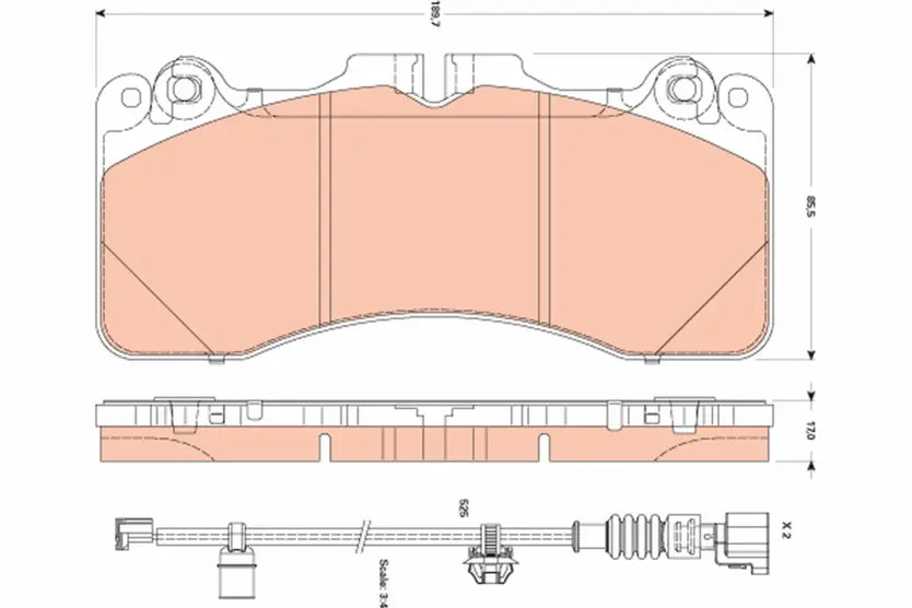 Brake Pad Set, Disc Brake GDB3506 - TRW